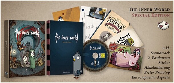 Headup Games und Entwickler Fizbin haben die Inhalte der Special-Edition von The Inner World bekannt gegeben.