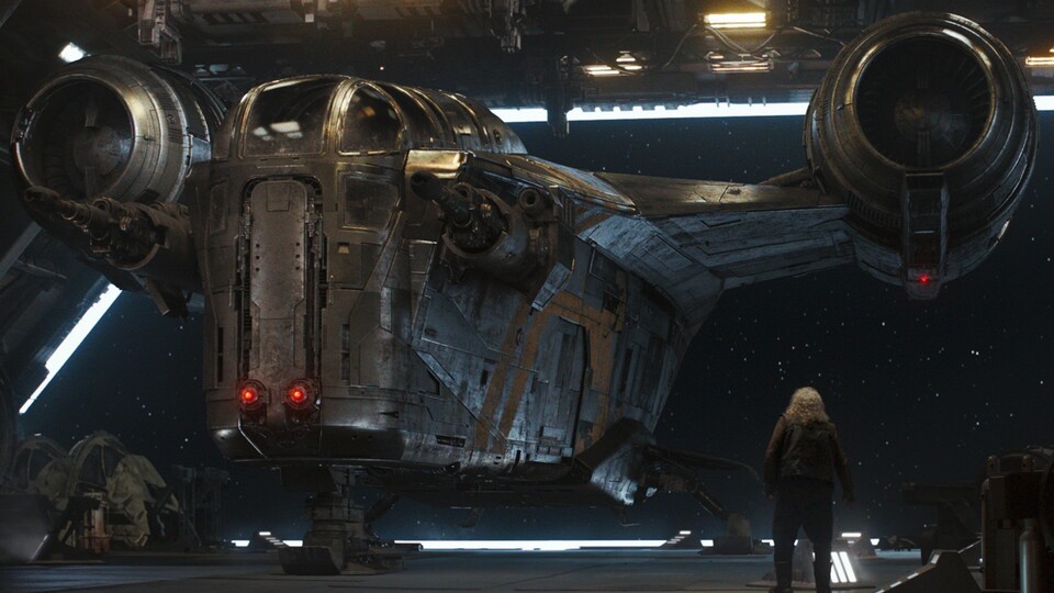 Moff Gideon hatte Din Djarins Razor Crest in Grund und Boden gebombt. Offenbar konnte aber nun doch ein Ersatz aufgetrieben werden. Bildquelle: DisneyLucasfilm
