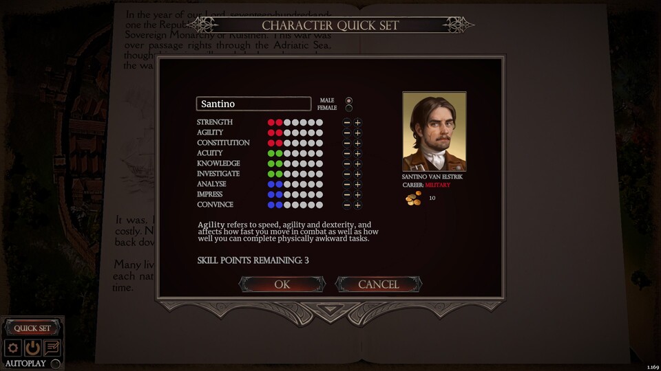 Eure Eigenschaften kommen in Dialogen oft zum Einsatz, um euch einen Vorteil zu verschaffen.