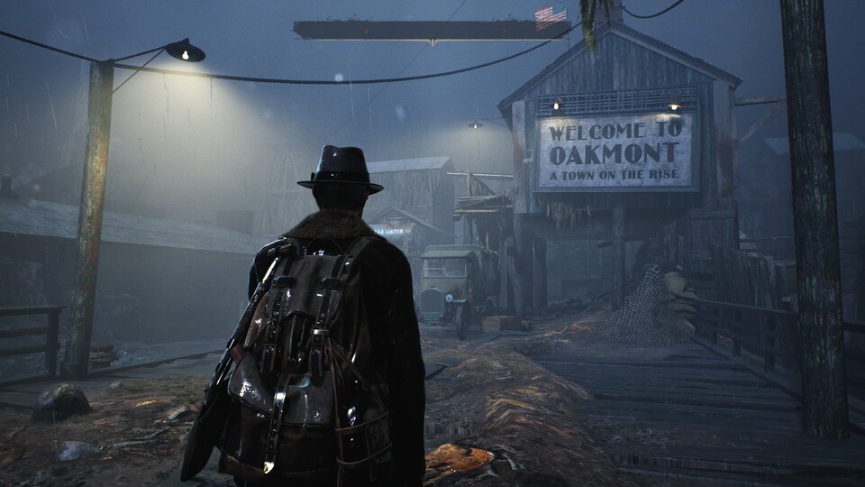 Willkommen in Oakmont! Die Spielwelt ist eines der Highlights von The Sinking City.