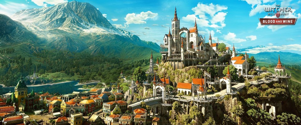 Die ersten Bilder zum Witcher-DLC Blood an Wine zeigen die neue Region Toussaint, hier das Fürstenschloss Beauclair.