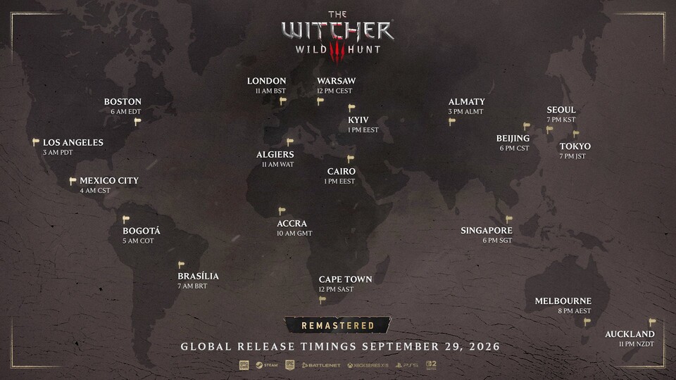 Das Witcher 3 Remaster erscheint auf alle Plattformen zeitgleich.