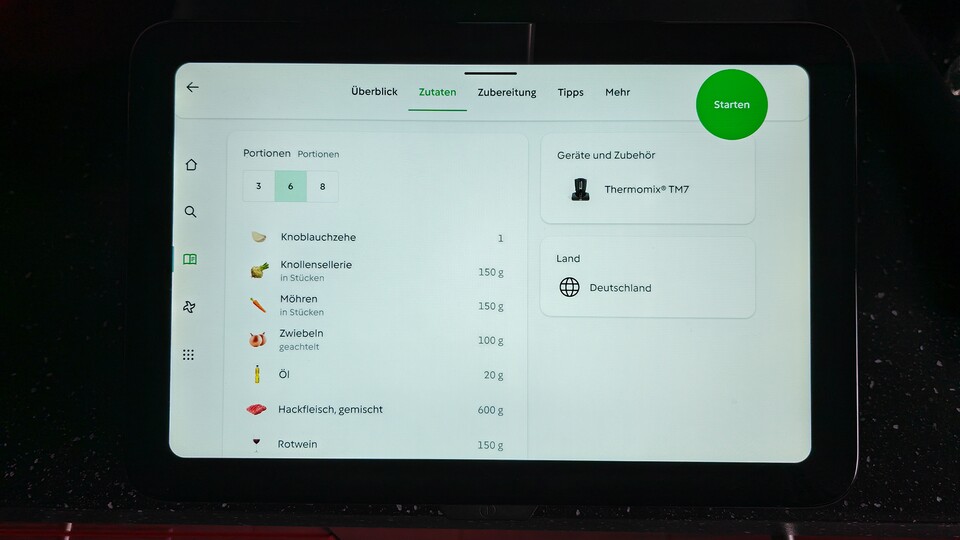 In fünf Reitern könnt ihr euch über das jeweilige Rezept schlaumachen. (Bild: Maxe S., GameStar)