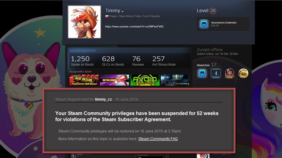 SCS-Entwickler Thomas 'Timmy' Duda hat sich auf Steam einen Bann für ein ganzes Jahr eingehandelt.