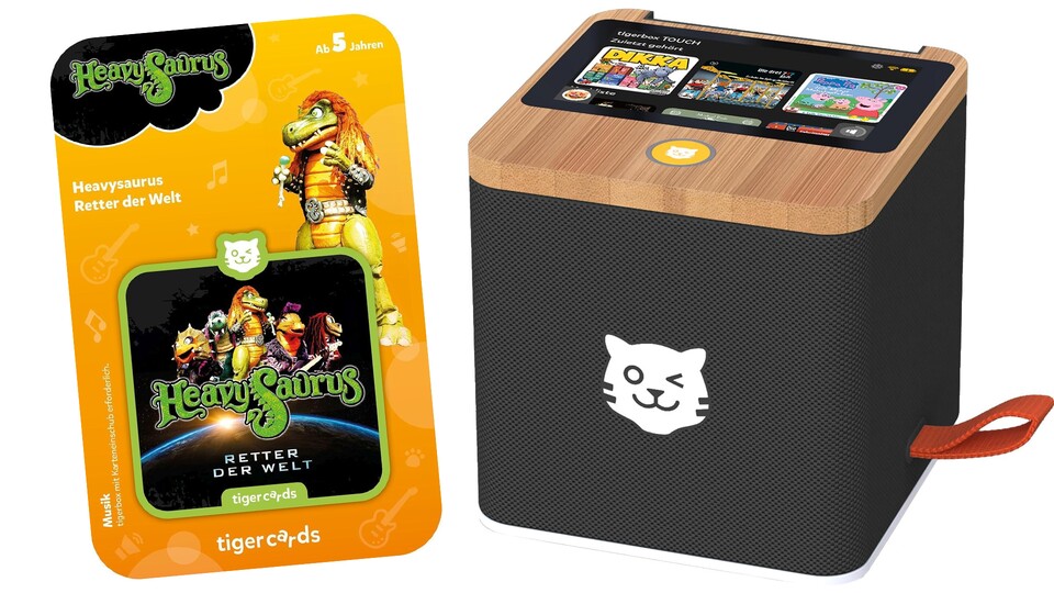 Auch tigermedia nutzt für ihre Kinder-Hörspielbox Karten und ist für Kinder von 5 bis 12 Jahren konzipiert.