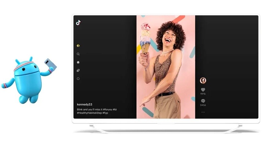 TikToks können jetzt auch auf dem großen Bildschirm angeschaut werden. (Bild: Google)