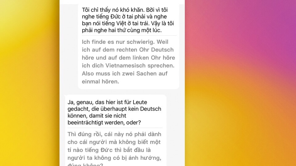 Hier haben meine Mutter und ich genau über dieses Problem geredet.