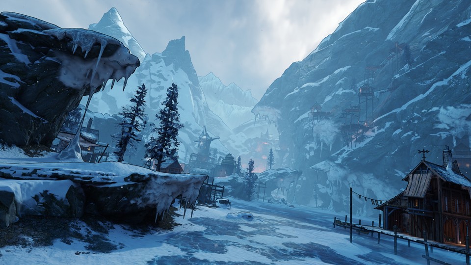 He returns to the fantasy world, but this time it is supposed to be bigger and more varied.  In the demo, however, we could only explore the snowy valley.