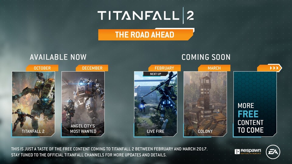 Die DLC-Roadmap von Titanfall 2 zeigt, auf was sich Spieler in den kommenden zwei Monaten freuen können.