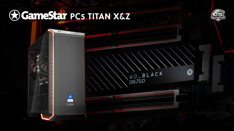 Die schnellen WD-Black NVME SSDs mit 1.000GB beschleunigen jetzt die GameStar-PCs TITAN Z und TITAN X