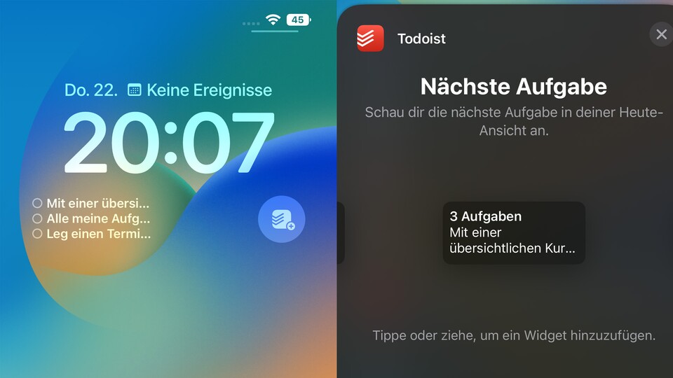 Um einen Gedanken schnell festzuhalten, eignet sich die App Todoist in Zusammenhang mit dem Lockscreen nahezu perfekt!