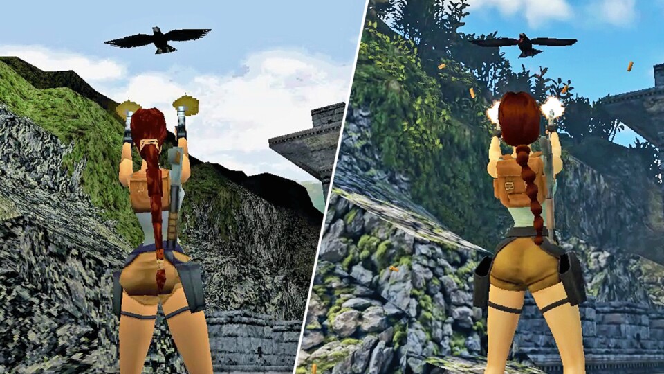 Tomb Raider 2 Remastered: Wir wechseln zwischen Alter und neuen Grafiken