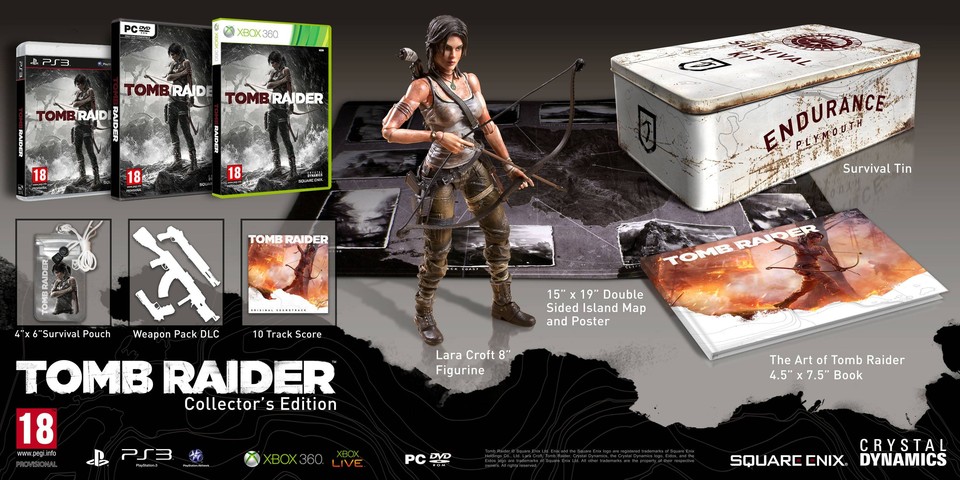 Die europäische Collector's Edition von Tomb Raider. 