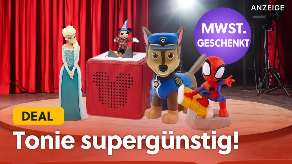 It's hard to imagine children's rooms without Tonie figures and boxes.  Now you can buy the characters really cheaply - Disney, Maya the Bee, Spider-Man - the selection is gigantic!