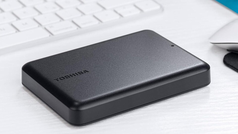 Die HDD ist trotz ihrer hohen Kapazität sehr kompakt.