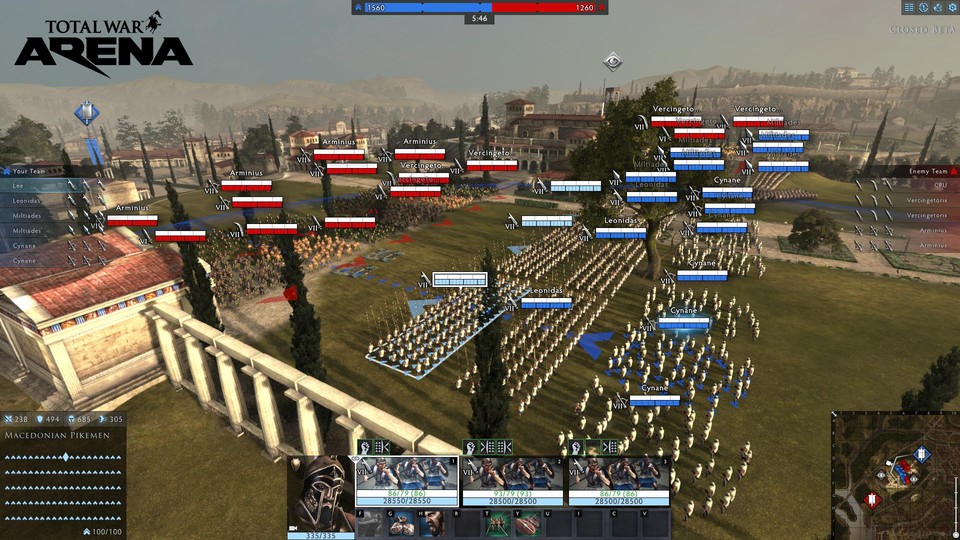 Die Schlachten von Total War: Arena fallen so gewaltig aus, wie wir es von der Serie erwarten, nur sind diesmal mehr Spieler beteiligt.