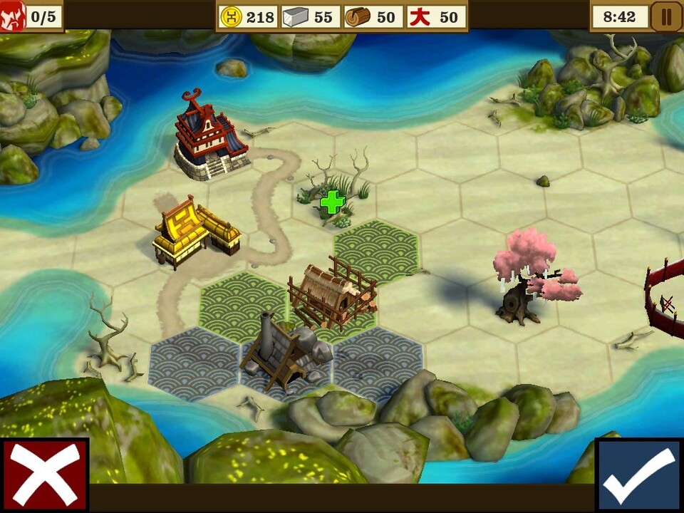 Die Platzierung der Gebäude in Total War Battles: Shogun wurde als mitunter nerviger Puzzle-Mechanismus ausgeführt. 