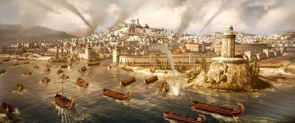 Rome 2 verbindet Land- und Seegefechte, Schiffe und Soldaten kämpfen auf demselben Schlachtfeld.