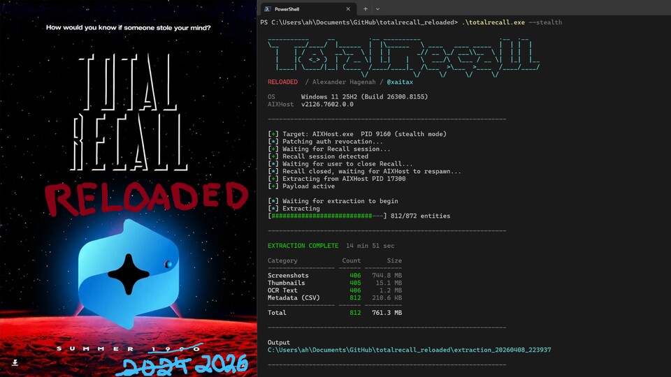 Wenn Alexander Hagenah diesen Artikel hier liest, möchten wir nur sagen: fantastisches Bild. (© xaitax via GitHub)