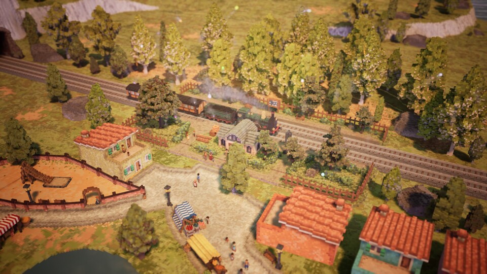 Alle neuen Bewohner kommen mit dem Zug im Dorf an und brauchen dann ein Haus, das ihren Ansprüchen genügt.