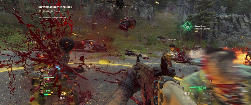 Mit Splattereffekten hält sich Toxic Commando nicht zurück.