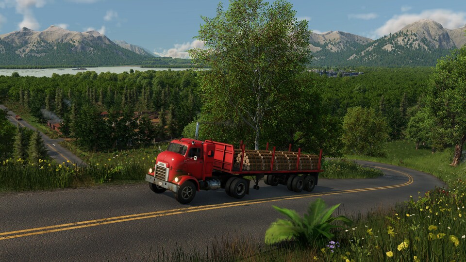 Der Truck ist sichtbar mitgenommen und sollte mal an einem Wartungsgebäude vorbeifahren.