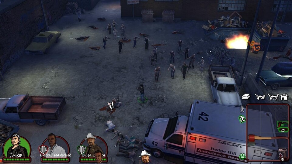 Viele Spielszenen in Trapped Dead erinnern an einen 80iger Jahre Zombie-Film. 