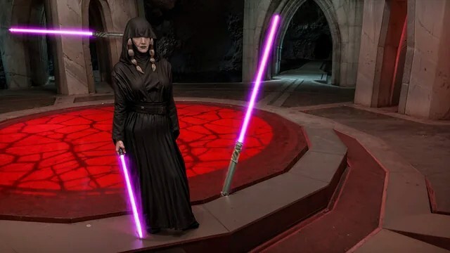 Darth Traya, auch bekannt als Kreia, während der Ereignisse von Knights of the Old Republic 2.