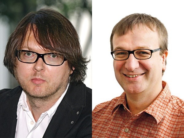 Michael Trier, Chefredakteur GameStar (l.) und Markus Schwerdtel, Chefredakteur GamePro.