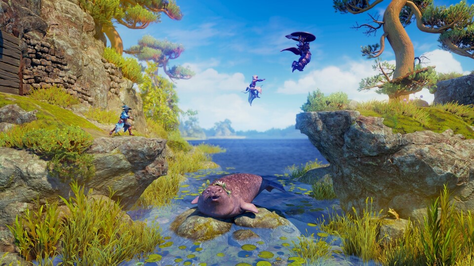 Farbenfrohe Umgebungen und ein süßer Seehund: Trine 4 ist ein optischer Leckerbissen.