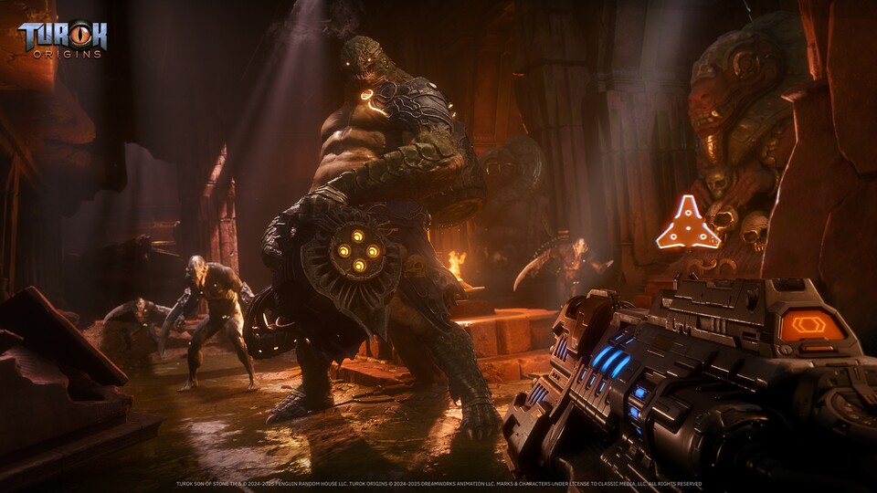 Turok lässt sich auch als Ego-Shooter spielen, die Kämpfe sind aber nicht wirklich darauf ausgelegt.