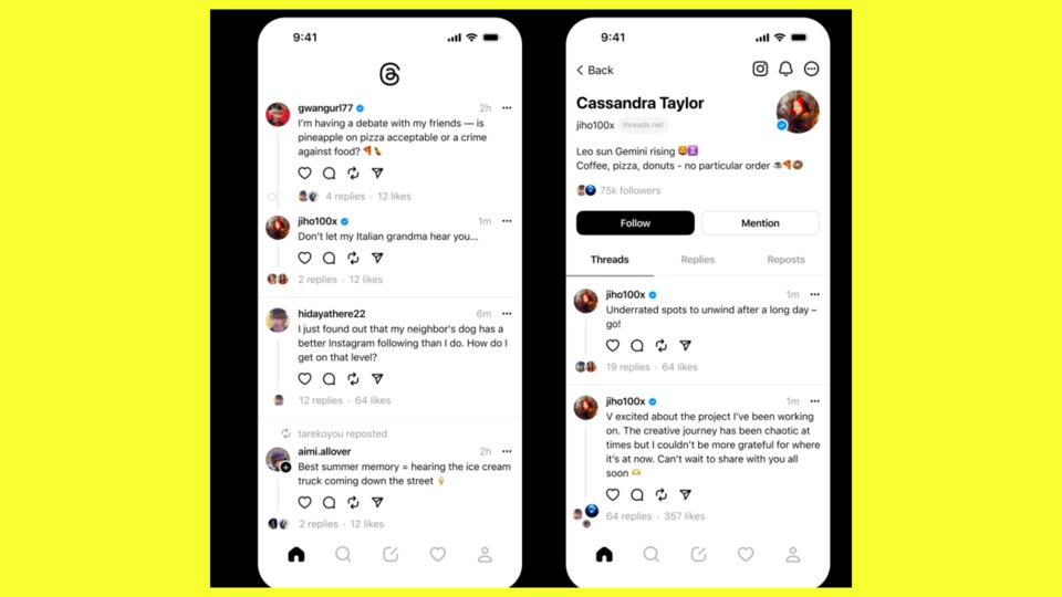 Von einem Online-Dienst zum anderen rüberhoppeln. Der Gang von Instagram von Threads soll einfach sein.