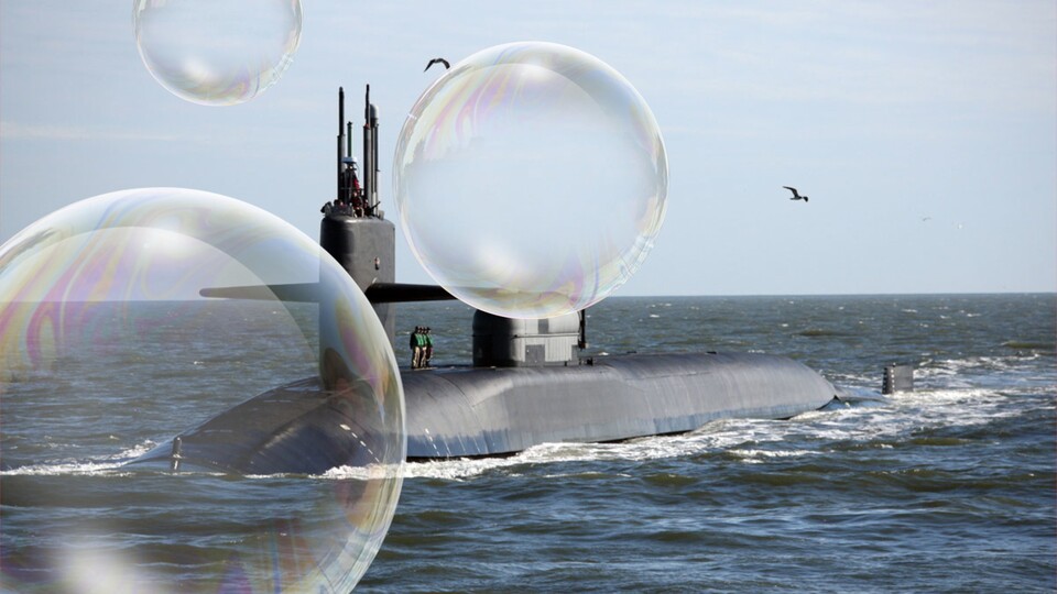 Atom-U-Boote wie die Ohio-Klasse verraten sich offenbar durch kleine Blasen. (Quelle: military.com)