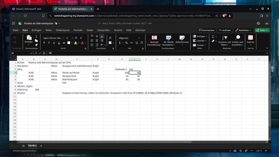 Die Browser-Version von Excel reicht für meine Anforderungen.