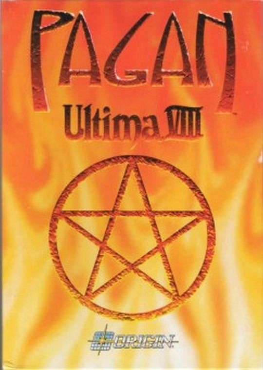 Ultima 8: Pagan - Erscheinungsjahr: 1994 - Publisher: EA - Erweiterung: The Lost Vale (vor Release eingestellt) - Beilagen: Stoffkarte, Pentagrammmünze, Chronik von Pagan 