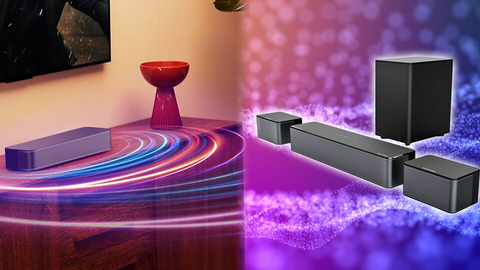 Wer nur eine Soundbar braucht, wird mit der Solo B30 Pro (links) starke Leistung für einen geringen Preis bekommen. Die Poseidon D60 (rechts) ist die Lösung für alle, die etwas dazwischen suchen.