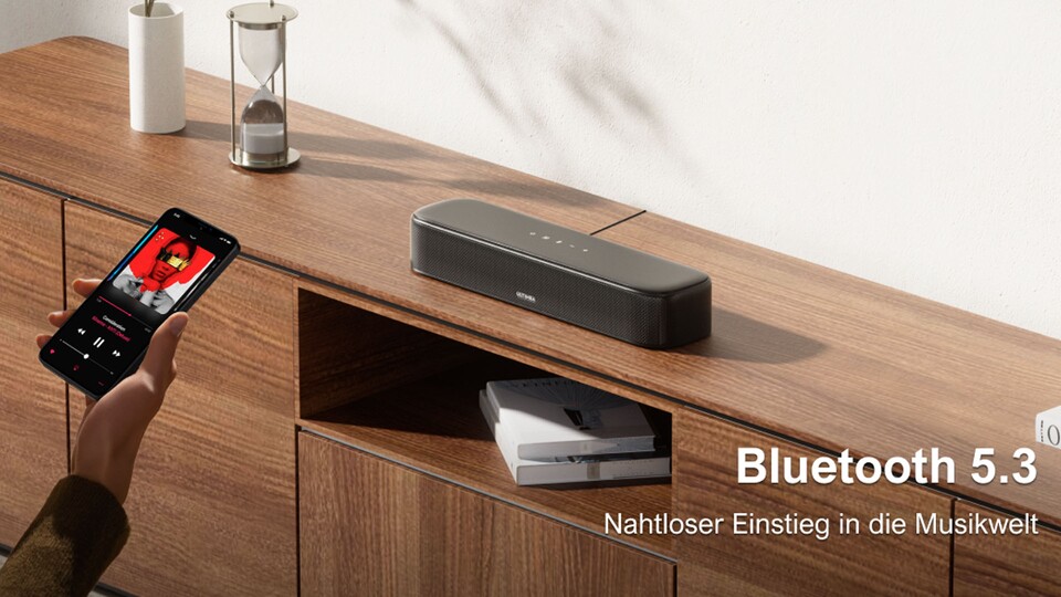 Die Soundbar sieht zwar klein und unscheinbar aus, aber sie hat wirklich was drauf. Für den Preis ist sie ein absolutes Preis-Leistungs-Monster!