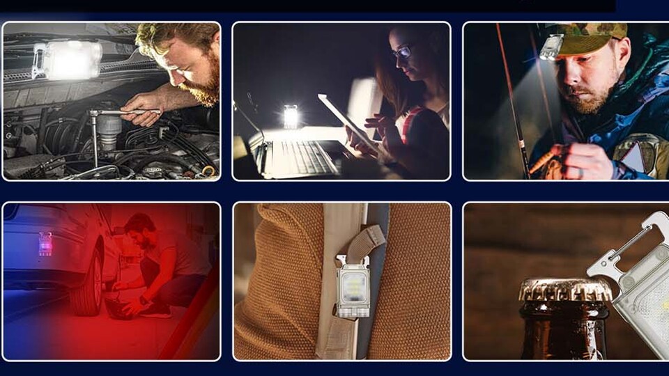 Die Taschenlampe kommt nicht nur eben als einfache Taschenlampe, sie hat noch viele weitere Funktionen und einen großen Akku.