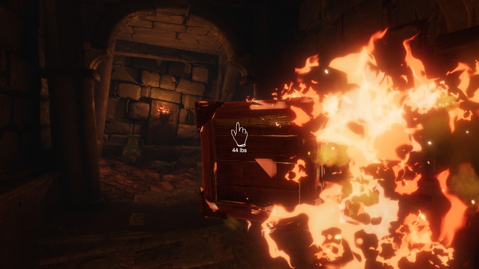 Underworld Ascendant geht an physikalische Grundsätze logisch ran: Wenn man Holz über Feuer fällt, fängt es an zu brennen. Damit eröffnet das Spiel euch immer neue Möglichkeiten, eure Umgebung zu beeinflussen.