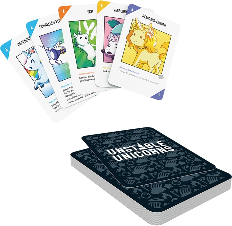 Jede Karte ist ein weiteres Einhorn, das ihr in eurem Stall aufnehmen dürft.