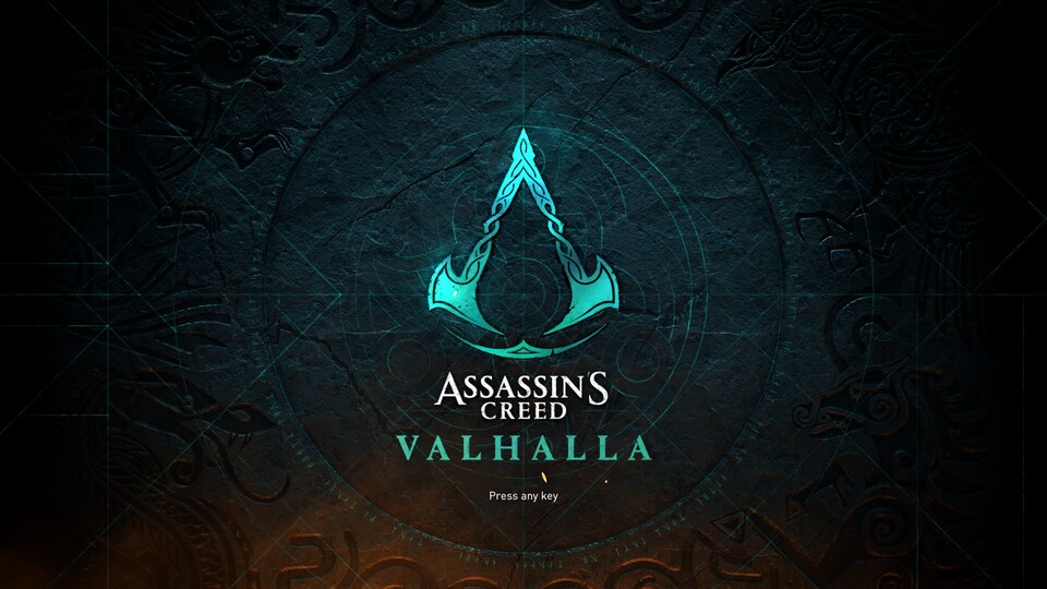 Besagte Runen umgeben das Assassins-Creed-Logo im Startbildschirm als Kreis.