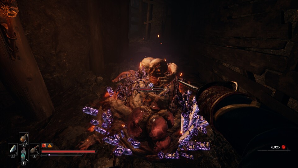 Dieses Glitschmonster wurde per Stasis »eingefroren«, es reicht ein Pieks.