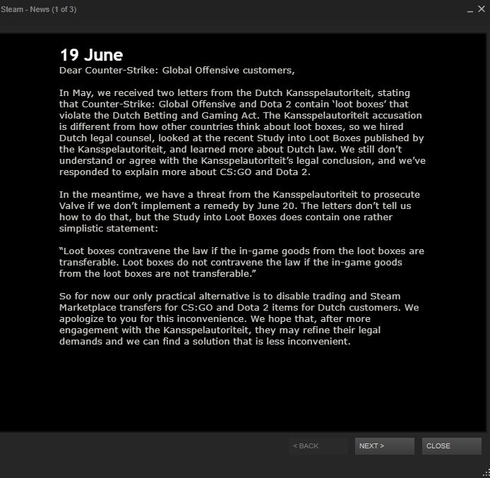 Der Reddit-Nutzer Epicallytossed hat Valves komplettes Statement veröffentlicht. 