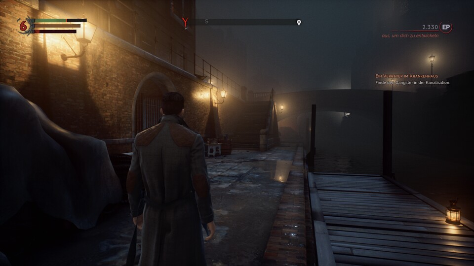 Schummrige Beleuchtung, düstere Stimmung: Die Spielwelt von Vampyr ist atmosphärisch und dicht.