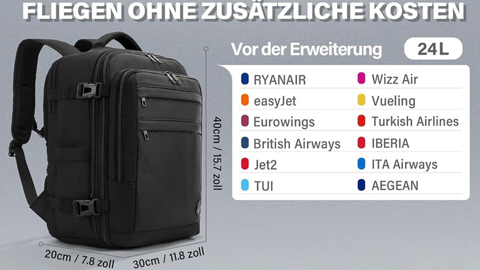 In seiner kompaktesten Form ist dieser Rucksack einfach immer erlaubt.