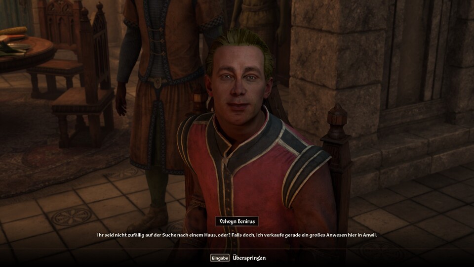Das Haus bekommt ihr von Velwyn Benirus in der örtlichen Taverne.