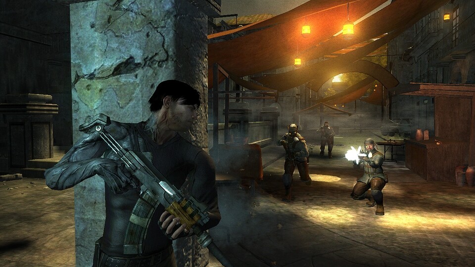 Wenig zimperlich geht's im Actionspiel Dark Sector zu.