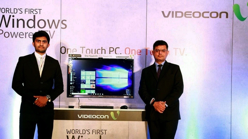 Videocon hat den ersten Windows 10 Smart-TV vorgestellt.(Bildquelle: YouTube)