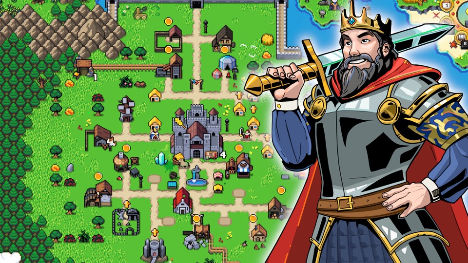 Im Aufbauspiel Super Fantasy Kingdom wird eure Mittelalter-Stadt nachts von Monstern belagert