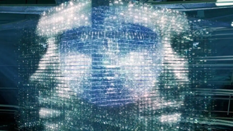 VIKI gibt sich selbst das Gesicht einer Frau, zumindest irgendwie. (Bild: 20th Century Fox)